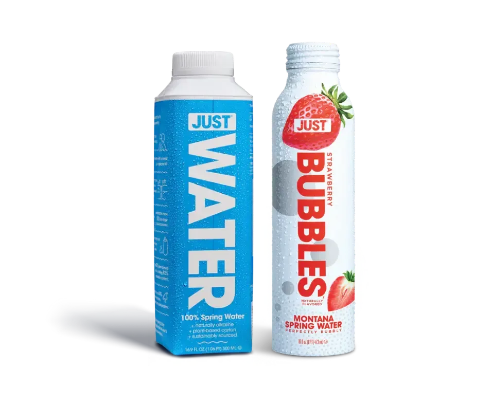 Just Water and Just Bubbles Bottles